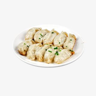 一堆好吃美味的煎饺设计免抠