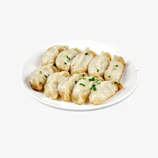 一堆好吃美味的煎饺设计免抠