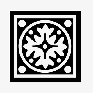 简约几何黑色图案免抠