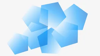 蓝色简约科技透明免抠