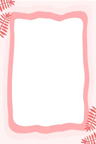 简单花卉粉色边框高清