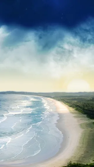 海边蓝色沙滩H5背景高清