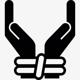 人类囚犯被绑手图标免抠