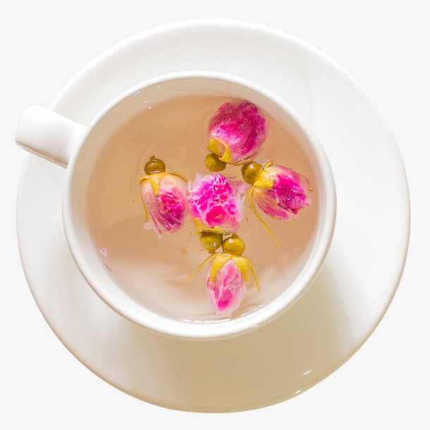 杯子里的花茶免抠