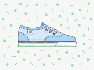 扁平化帆布鞋免抠素材免抠