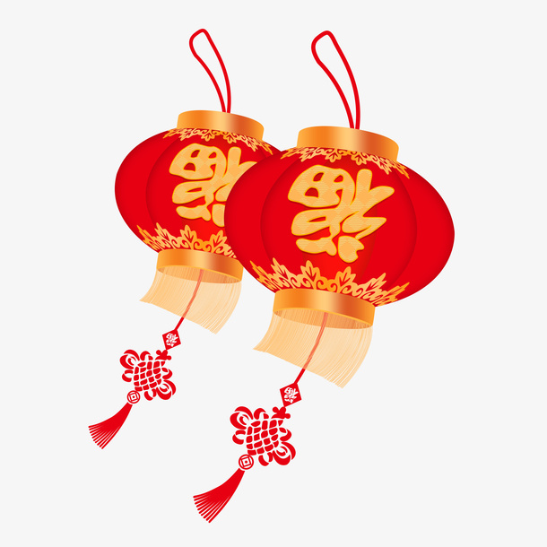 中国风灯笼古风装饰PNG透明免抠素材免抠