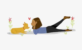 小狗和女孩免抠