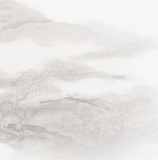 中国风水墨画免抠