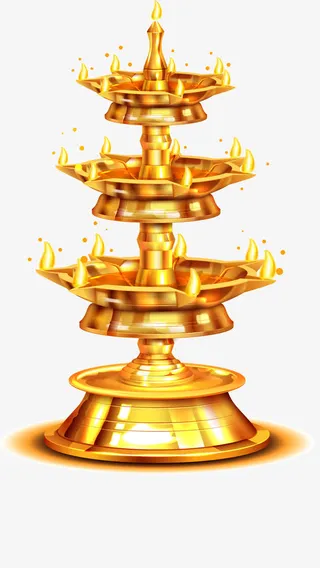 黄色简约烛台蜡烛免抠