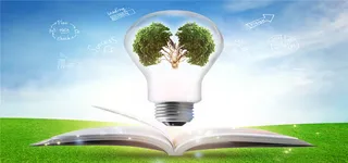 创意环保灯炮海报背景高清