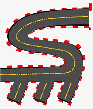 漫画风赛车跑道免抠