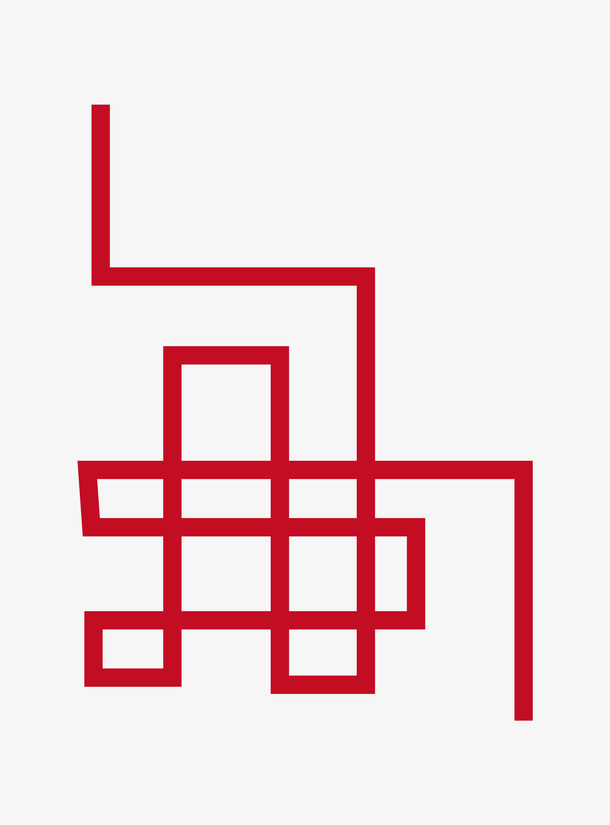 中式卡通红色边框样式装饰图案免抠