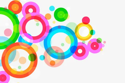 炫彩梦幻圆形背景底纹