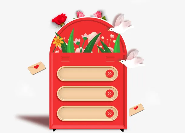 红色的信箱PNG免抠