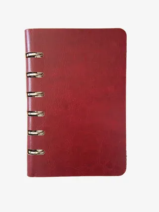 红色本子活页夹免抠