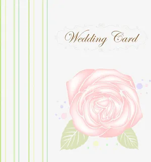 手绘条纹玫瑰信封底纹免抠