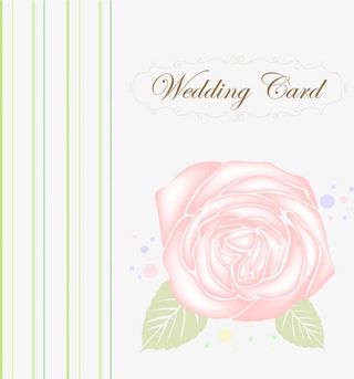 手绘条纹玫瑰信封底纹免抠