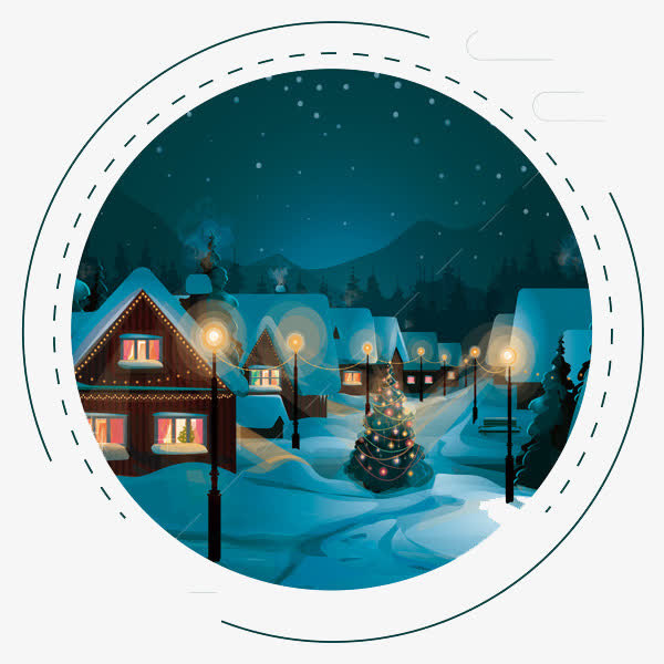 下雪冬夜免抠