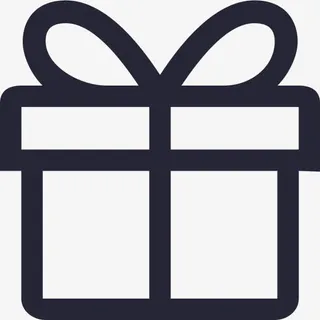 黑色卡通手绘礼盒免抠