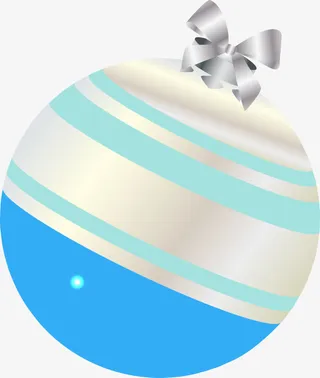 圣诞节白色圣诞球免抠