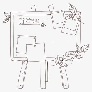 手绘简单线条黑板免抠