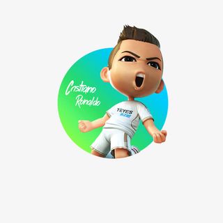 足球卡通人物自信免抠