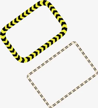 斜线边框中式免抠