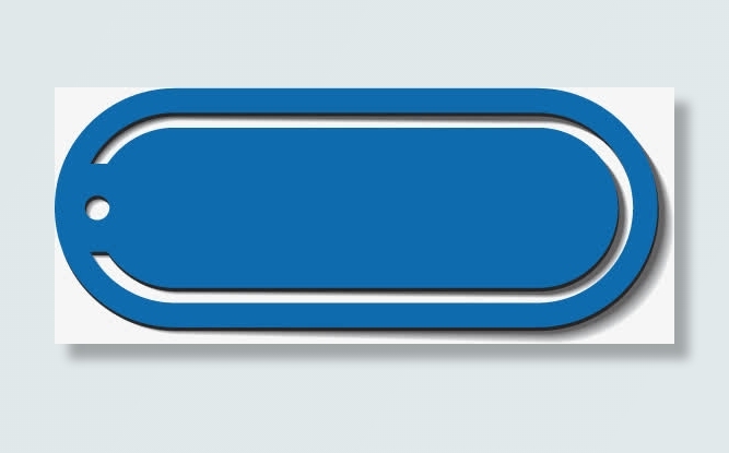 蓝色圆角促销标签免抠