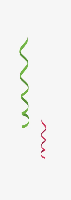 简约漂浮丝带免抠