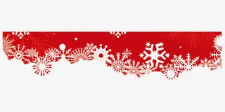 圣诞节红色花纹免抠