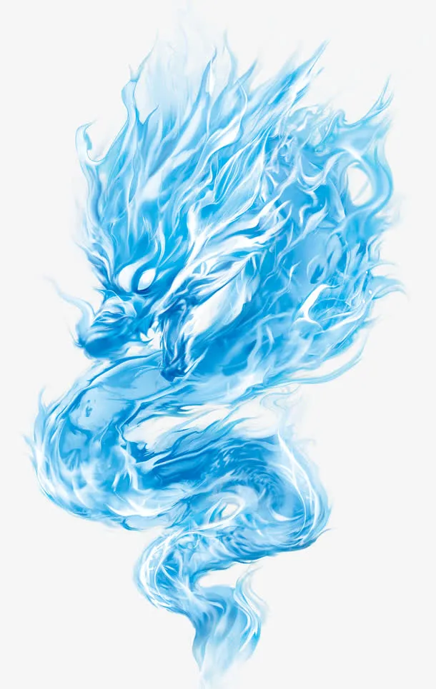唯美逼真烟雾龙天然气装饰免抠