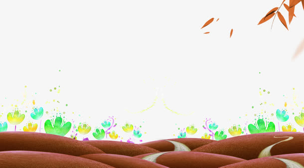 秋季褐色山坡立体背景