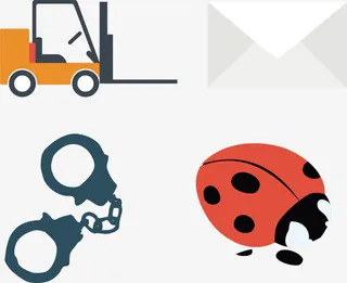 红色七星瓢虫免抠