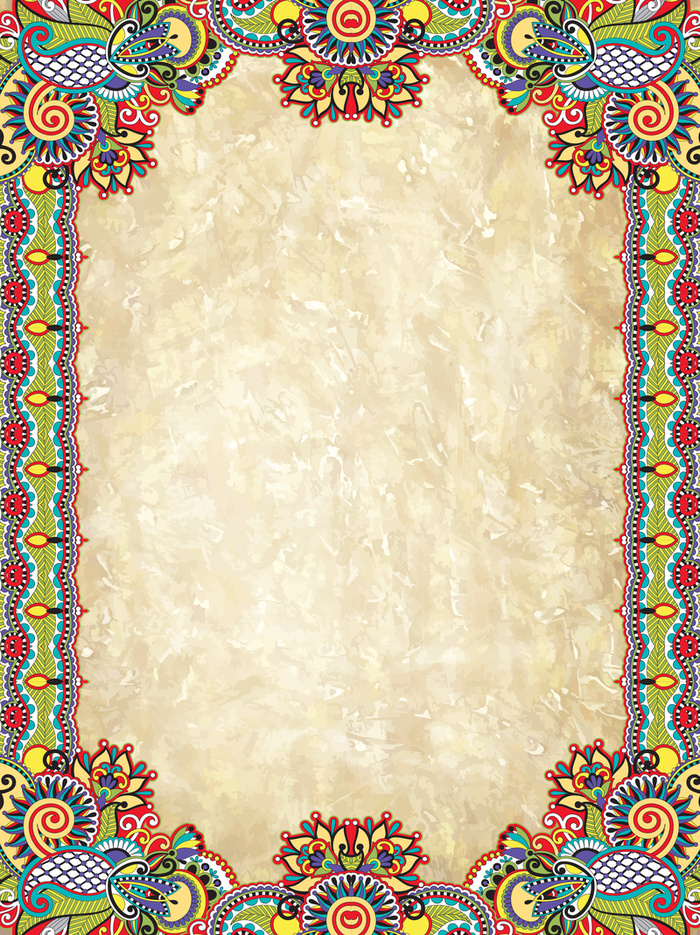 彩色民族花纹背景素材高清