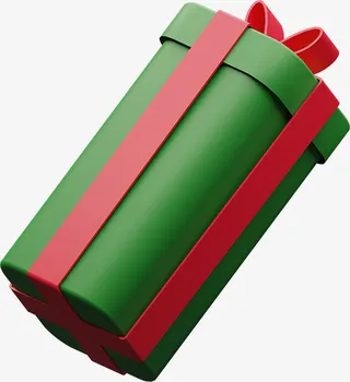 圣诞节礼盒质感元素免抠