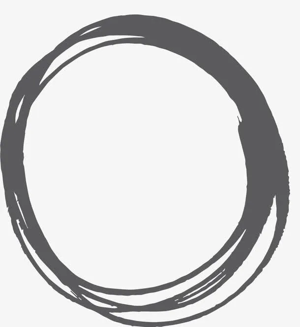 灰色不规则椭圆形圆环免抠