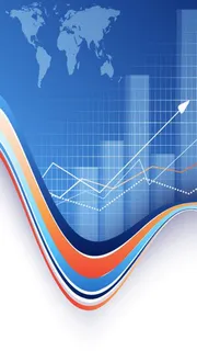 商务指标蓝色H5背景素材高清