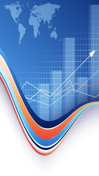 商务指标蓝色H5背景素材高清