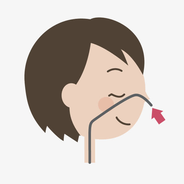 卡通鼻腔检查免抠