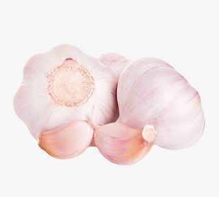 白色健康佐料大蒜头粒实物免抠