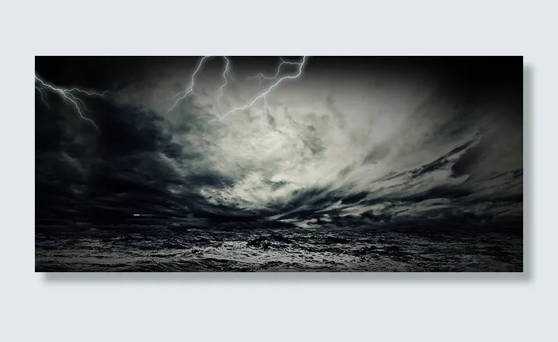 淘宝炫酷雷电黑色云层详情页海报背景高清