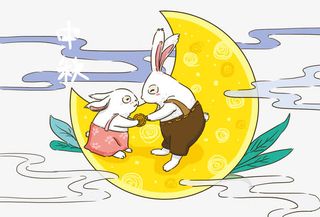 中秋季装饰卡通插画免抠