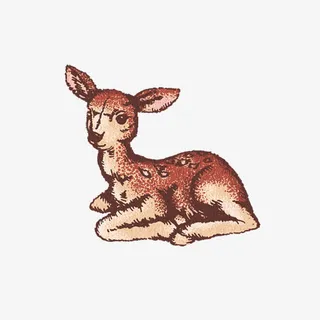 手绘的小鹿免抠