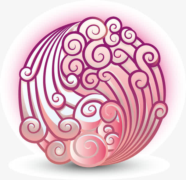 古典花纹圆球免抠