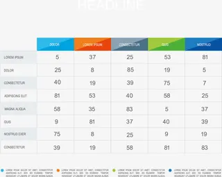 表格列表分类ppt背景素材免抠