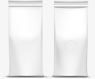 纯白色袋装包装效果设计矢量素材免抠