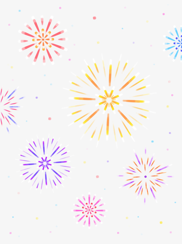 2022虎年艺术字烟花元素免抠