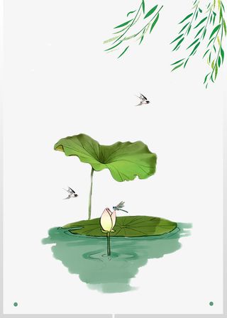 中国风莲花莲叶背景素材高清