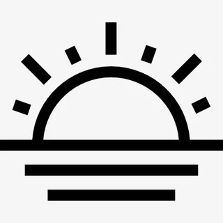 假期日落图标免抠