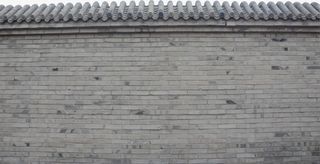 中国风深灰色古代围墙免抠